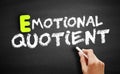 Emotional Quotient on blackboard, concept background Royalty Free Stock Photo