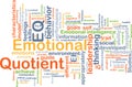 Emotional Quotient EQ background concept Royalty Free Stock Photo