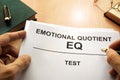 Emotional quotient EQ test. Royalty Free Stock Photo