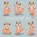 Emotional red fox