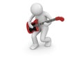 Emotional rock guitarist Royalty Free Stock Photo