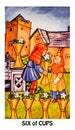 Six of Cups Tarot Card Emotional Security Being Cared for Giving and Receiving Openness Sharing Goodwill Kindness Charity Gi