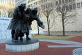 Emotional statue depicting fire fighters,9-11,Albany New York,2016