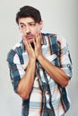 Emotional young man Royalty Free Stock Photo