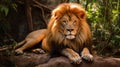 Emotionally Charged Lion In Brazilian Zoo: A Mythic Symbol Of Masculine Exoticism Royalty Free Stock Photo