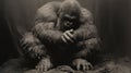 Emotionally Charged Portraits: A Film Still Of An Ugly Gorilla By Karl Blossfeldt