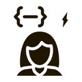 emotionally unstable woman icon Vector Glyph Illustration