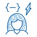 emotionally unstable woman doodle icon hand drawn illustration Royalty Free Stock Photo