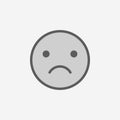 emotionally upset field outline icon. Element of 2 color simple icon. Thin line icon for website design and development, app