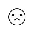 emotionally upset icon. Element of minimalistic icons for mobile concept and web apps. Thin line icon for website design and devel