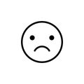 emotionally upset icon. Element of minimalistic icons for mobile concept and web apps. Thin line icon for website design and devel