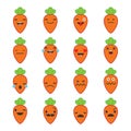 Emotions Carrots. Royalty Free Stock Photo