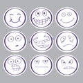 Emotions hand-drawn avatars.