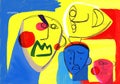 Emotions. Social human faces expressive conceptual illustration.