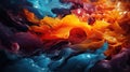 Emotions unleashed: Vibrant chaos. Created with Generative AI