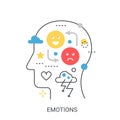 Emotions vector illustration concept.