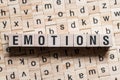 Emotions word concept Royalty Free Stock Photo