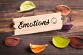 Emotions word Royalty Free Stock Photo