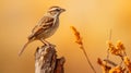 Emotive Backlit Photography: Brown Bird Perched On Branch