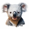 Emotive Koala Bear Illustration: Playful Character Design In Birds-eye-view