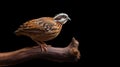 Emotive Pheasant And Strong Quail On Branch And Stick