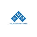 EMP letter logo design on WHITE background. EMP creative initials letter logo concept.