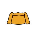 Empanada doodle icon, vector line color illustration Royalty Free Stock Photo