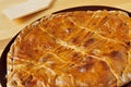 Empanada gallega, savory stuffed cake typical of Galicia, Spain