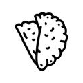 empanada line vector doodle simple icon design Royalty Free Stock Photo