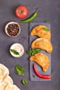Empanada pies with minced beef meat
