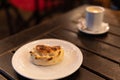 Empanada on Plate with coffee