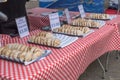 Empanada for sell in London Food market Royalty Free Stock Photo