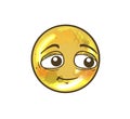 Empathetic emoji, part of a large collection of original and unique emoticons. Royalty Free Stock Photo