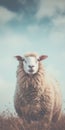 Empathetic Sheep In Vintage Americana Style