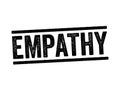 Empathy - the ability to understand and share the feelings of another, text stamp concept background