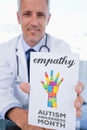 Empathy against autism awareness month Royalty Free Stock Photo