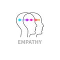 Empathy concept. Psychology icon. Therapy symbol