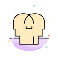 Empathy, Feelings, Mind, Head Abstract Flat Color Icon Template