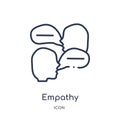 Empathy icon from people skills outline collection. Thin line empathy icon isolated on white background