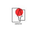 Empathy icon, psychotherapy