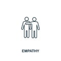 Empathy icon. Thin outline creativeEmpathy design from soft skills collection. Web design, apps, software and print