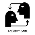 Empathy icon vector isolated on white background, logo concept o