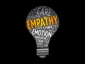 Empathy light bulb word cloud collage, concept background Royalty Free Stock Photo