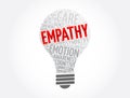 Empathy light bulb word cloud collage, concept background Royalty Free Stock Photo