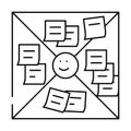empathy map ux ui design line icon vector illustration