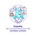 Empathy multi color concept icon
