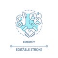 Empathy soft blue concept icon
