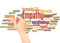 Empathy word cloud hand writing concept Royalty Free Stock Photo