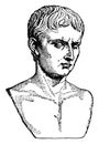 Emperor Augustus, vintage illustration