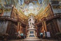 Emperor Charles VI Statue in the State Hall of Austrian National Library - Vienna, Austria